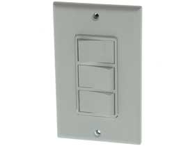Residental 3XSPST Rocker Style Ventilation Fan Switch